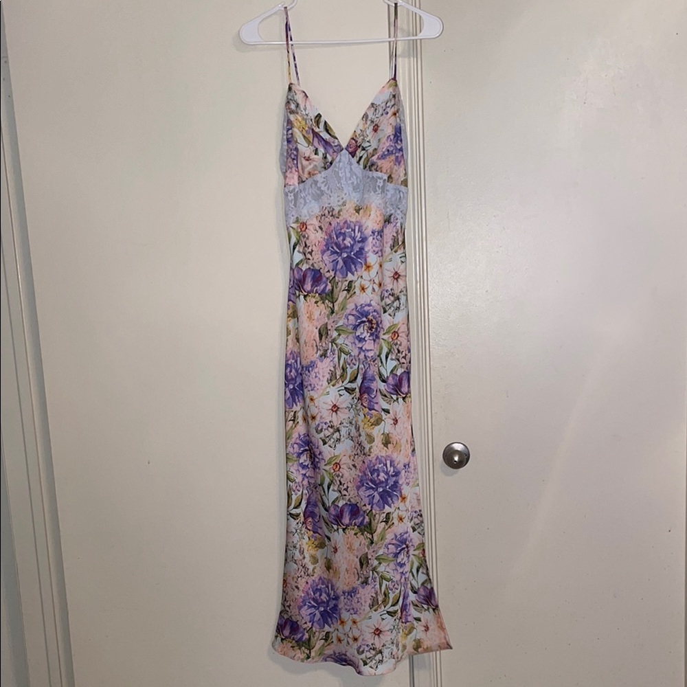 NWT: ASTR The Label Ivanna Purple Maxi Slip Dress